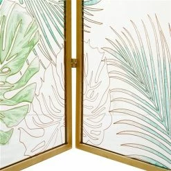 Best Sale 👍 Grayson Lane 3-Panel Green and Gold Folding Contemporary/Modern Room Divider 🔔 -GRAYSON LANE Sales 2022 330944853 AlternateImage3 l