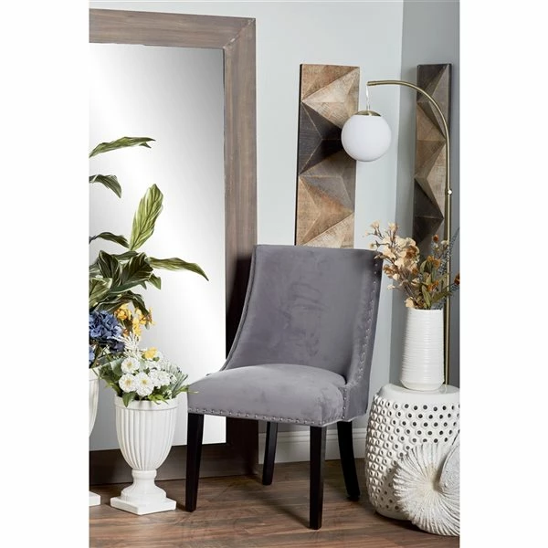 Best Sale 🔥 Grayson Lane Traditional Polyester Upholstered Parsons Chair Wood Frame - Grey 🎁 2 Best Sale 🔥 Grayson Lane Traditional Polyester Upholstered Parsons Chair Wood Frame - Grey 🎁 - Image 2