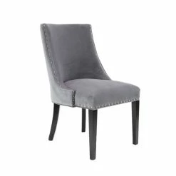 Best Sale 🔥 Grayson Lane Traditional Polyester Upholstered Parsons Chair Wood Frame - Grey 🎁