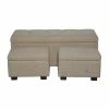 Best deal 💯 Grayson Lane 17-in x 41-in Industrial Beige Storage Bench - Set of 3 😉