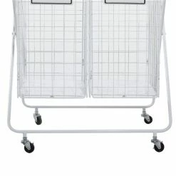 Cheap ❤️ Grayson Lane White Metal Base with Steel Top Kitchen Carts - 43.25-in x 29.75-in ✨ 8 Cheap ❤️ Grayson Lane White Metal Base with Steel Top Kitchen Carts - 43.25-in x 29.75-in ✨ -GRAYSON LANE Sales 2022 330944890 AlternateImage4 l