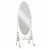 Hot Sale ⌛ Grayson Lane 69-in x 24.5-in Oval White Framed Floor Mirror ❤️