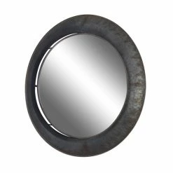 Top 10 🛒 Grayson Lane 34.5-in x 34.5-in Round Grey Metal Wall Mirror 🎁 -GRAYSON LANE Sales 2022 330945002 AlternateImage6 l
