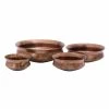 Cheapest 🔔 Grayson Lane 22-in W x 7-in H Rustic Copper Metal Low Round Planters - Set of 4 ✨