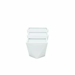 Discount 🎉 Grayson Lane 18.45-in W x 14.35-in H Modern Geometric White Metal Square Planters - Set of 3 😉 -GRAYSON LANE Sales 2022 330945008 AlternateImage5 l