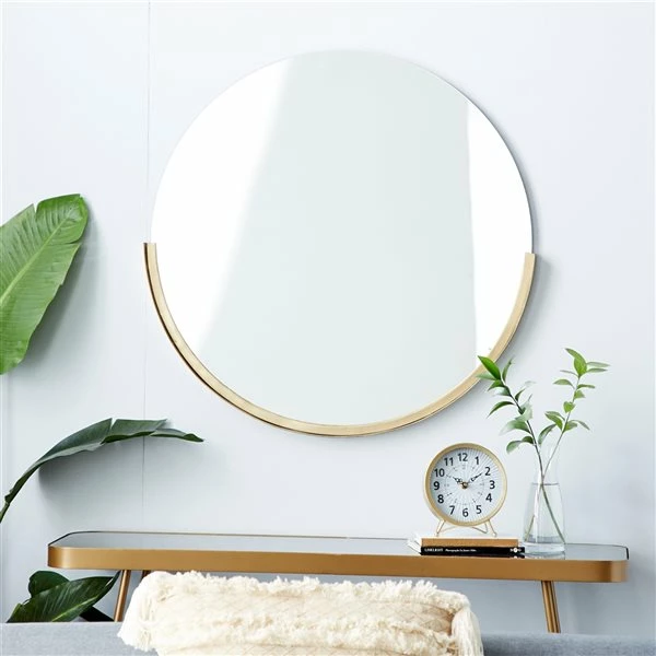 Flash Sale 🌟 Grayson Lane 30.25-in x 30.75-in Round Gold Wall Mirror 🤩 2 Flash Sale 🌟 Grayson Lane 30.25-in x 30.75-in Round Gold Wall Mirror 🤩 - Image 2