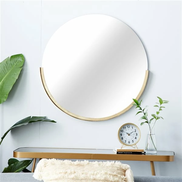 Flash Sale 🌟 Grayson Lane 30.25-in x 30.75-in Round Gold Wall Mirror 🤩 3 Flash Sale 🌟 Grayson Lane 30.25-in x 30.75-in Round Gold Wall Mirror 🤩 - Image 3
