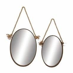 Best reviews of ⭐ Grayson Lane 45-in x 20.5-in Oval Brown Wall Mirror 😉