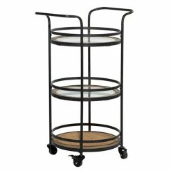 Best reviews of ✨ Grayson Lane Black Metal Base with Glass Top Kitchen Cart (35-in x 21-in x 16-in) 🤩