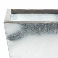 Discount ✨ Grayson Lane 15-in W x 26-in H Contemporary Silver Metal Square Planters - Set of 3 👏 -GRAYSON LANE Sales 2022 330945034 AlternateImage3 l