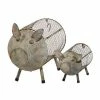 Buy 🥰 Grayson Lane 85-in W x 9.45-in H Farmhouse Brown Metal Pig Planters - Set of 2 🤩