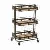 Flash Sale 😉 Grayson Lane Brown Metal Base with Wood Top Kitchen Cart (28-in x 18-in) ⭐