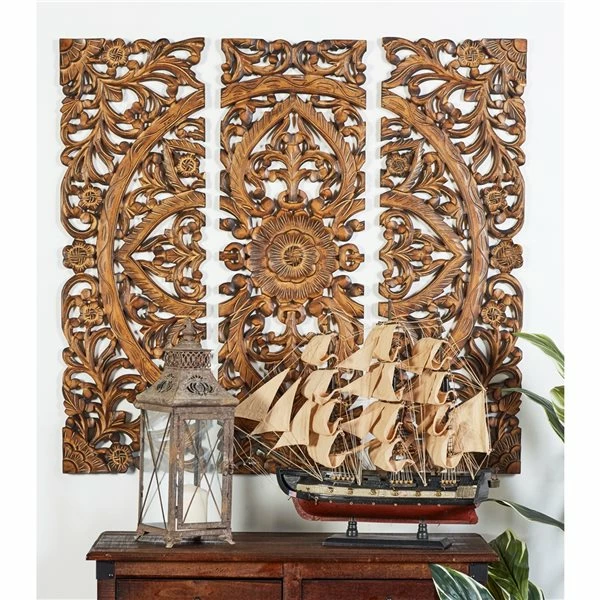 Best deal ๐ Grayson Lane 36-in H x 12-in W Ornamental Wood Wall Accent - Set of 3 ๐ 2 Best deal ๐ Grayson Lane 36-in H x 12-in W Ornamental Wood Wall Accent - Set of 3 ๐ - Image 2