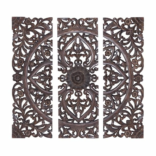 Best deal ๐ Grayson Lane 36-in H x 12-in W Ornamental Wood Wall Accent - Set of 3 ๐ 5 Best deal ๐ Grayson Lane 36-in H x 12-in W Ornamental Wood Wall Accent - Set of 3 ๐ - Image 5