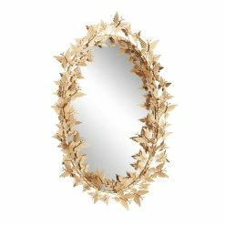 Outlet ❤️ Grayson Lane 33-in x 19.25-in Oval Gold Wall Mirror ✨ -GRAYSON LANE Sales 2022 330945057 AlternateImage5 l