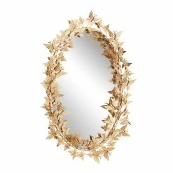 Outlet ❤️ Grayson Lane 33-in x 19.25-in Oval Gold Wall Mirror ✨