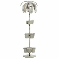 Promo 🧨 Grayson Lane 15.5-in W x 55.25-in H Contemporary Tropical Grey Metal Tree-Shaped 3-Tier Planter - Set of 1 🥰 -GRAYSON LANE Sales 2022 330945059 AlternateImage5 l