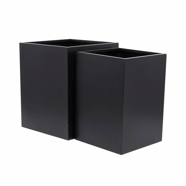 Best Pirce 😀 Grayson Lane 17.7-in W x 21.15-in H Modern Black Metal Square Planters - Set of 2 🥰 4 Best Pirce 😀 Grayson Lane 17.7-in W x 21.15-in H Modern Black Metal Square Planters - Set of 2 🥰 - Image 4