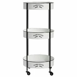 Hot Sale ✨ Grayson Lane Black Metal Base with Iron Top Kitchen Cart (34-in x 16-in) 👏