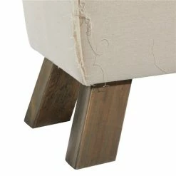 Top 10 🤩 Grayson Lane Rustic White Rugged Linen Rectangle Ottoman ✔️ -GRAYSON LANE Sales 2022 330945072 AlternateImage4 l