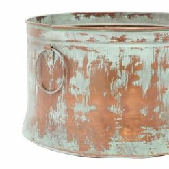New 🎁 Grayson Lane 20-in W x 11-in H Rustic Copper Metal Round Planters - Set of 3 🤩 -GRAYSON LANE Sales 2022 330945075 AlternateImage3 l