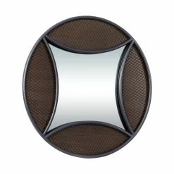 Best deal ✔️ Grayson Lane 31.5-in x 31.5-in Round Brown Wall Mirror ⭐ -GRAYSON LANE Sales 2022 330945082 AlternateImage5 l