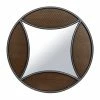 Best deal ✔️ Grayson Lane 31.5-in x 31.5-in Round Brown Wall Mirror ⭐