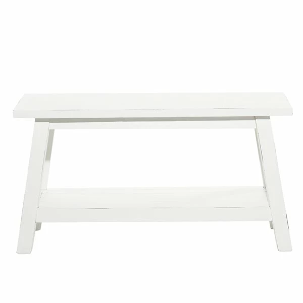 Budget 👏 Grayson Lane 19-in x 36-in Farmhouse White Accent Bench ✔️ 5 Budget 👏 Grayson Lane 19-in x 36-in Farmhouse White Accent Bench ✔️ - Image 5