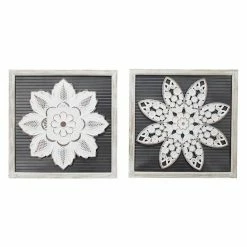 Hot Sale ⭐ Grayson Lane 18.5-in H x 18.5-in W Floral Wood Wall Accent - Set of 2 ❤️ -GRAYSON LANE Sales 2022 330945105 AlternateImage7 l