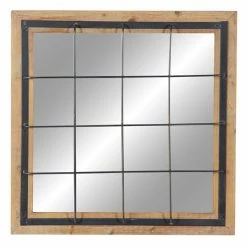 Top 10 😍 Grayson Lane 31.75-in x 31.5-in Square Brown Wall Mirror 🌟 -GRAYSON LANE Sales 2022 330945128 AlternateImage5 l