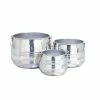 Wholesale ✨ Grayson Lane 18-in W x 13-in H Glam Silver Metal Round Planters - Set of 3 ❤️