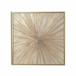 Best reviews of ✔️ Grayson Lane Gold Wood Framed 39-in H x 39-in W Abstract Wood Painting 🤩 -GRAYSON LANE Sales 2022 330945146 AlternateImage5 l