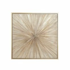 Best reviews of ✔️ Grayson Lane Gold Wood Framed 39-in H x 39-in W Abstract Wood Painting 🤩