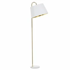 Budget 🤩 Grayson Lane 16-in x 60-in White Metal Transitional Floor Lamp with Foot Switch 🎁