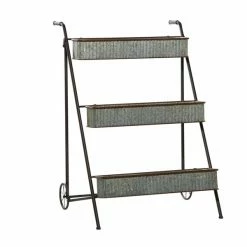 Brand new ❤️ Grayson Lane 37-in x 26-in Grey Iron Farmhouse Plant Stand 👏