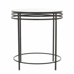 Cheapest ✔️ Grayson Lane 20-in x 18-in Grey Metal Contemporary Round End Table 👍