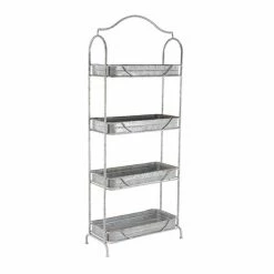 Cheapest 🛒 Grayson Lane 24-in x 55-in Grey Metal Farmhouse Plant Stand ✨