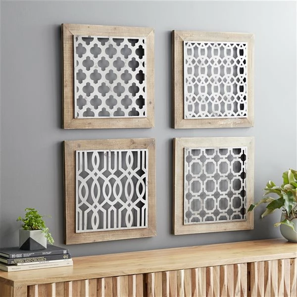 Promo 👏 Grayson Lane 19-in H x 19-in W Farmhouse Metal Wall Accent - Set of 4 🥰 2 Promo 👏 Grayson Lane 19-in H x 19-in W Farmhouse Metal Wall Accent - Set of 4 🥰 - Image 2