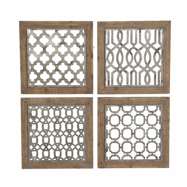Promo 👏 Grayson Lane 19-in H x 19-in W Farmhouse Metal Wall Accent - Set of 4 🥰 1 Promo 👏 Grayson Lane 19-in H x 19-in W Farmhouse Metal Wall Accent - Set of 4 🥰