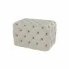 Cheap 🎉 Grayson Lane Rustic Beige Tufted Cushioned Rectangle Ottoman 🎉