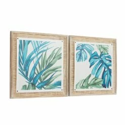 Best reviews of 👍 Grayson Lane Brown Wood Framed 29-in H x 29-in W Botanical Wood Painting - Set of 2 🥰 -GRAYSON LANE Sales 2022 330945214 AlternateImage6 l