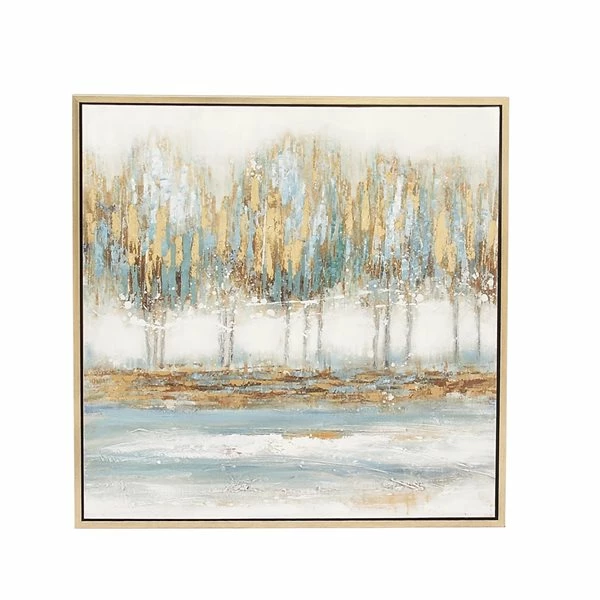 Cheap 😉 Grayson Lane Gold Wood Framed 39-in H x 39-in W Lakeside Wood Painting ✨ 4 Cheap 😉 Grayson Lane Gold Wood Framed 39-in H x 39-in W Lakeside Wood Painting ✨ - Image 4