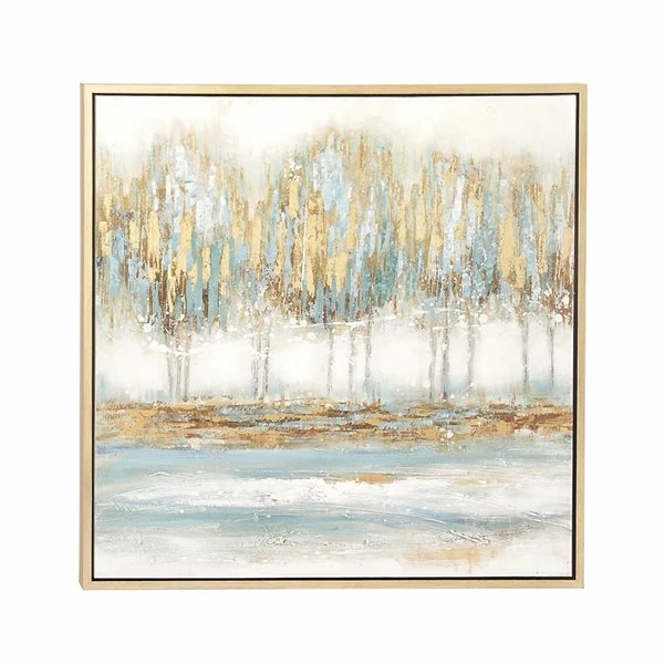 Cheap 😉 Grayson Lane Gold Wood Framed 39-in H x 39-in W Lakeside Wood Painting ✨ 1 Cheap 😉 Grayson Lane Gold Wood Framed 39-in H x 39-in W Lakeside Wood Painting ✨
