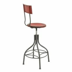 Best reviews of 😀 Grayson Lane Grey and Red Adjustable Height Swivel Bar Stool 💯 -GRAYSON LANE Sales 2022 330945236 AlternateImage5 l