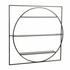 Cheapest ✨ Grayson Lane 32-in x 32-in Black Metal Contemporary Wall-Mounted Shelf 🎁