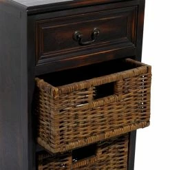 Budget 🎉 Grayson Lane 28-in x 16-in Maroon Wood Traditional End Table with Storage Baskets 🛒 -GRAYSON LANE Sales 2022 330945263 AlternateImage3 l