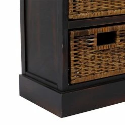 Budget 🎉 Grayson Lane 28-in x 16-in Maroon Wood Traditional End Table with Storage Baskets 🛒 -GRAYSON LANE Sales 2022 330945263 AlternateImage4 l