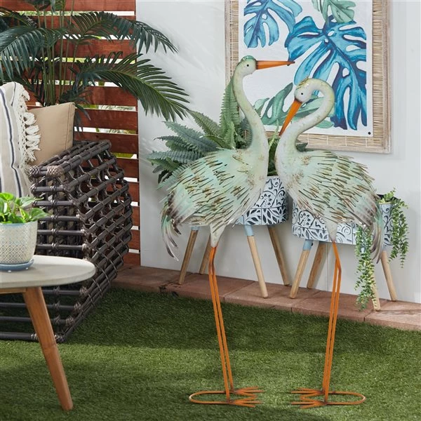 Best reviews of ⨠Grayson Lane 41-in H x 7-in W Metal Blue Flamingo Garden Statue - Set of 2 𧨠2 Best reviews of ⨠Grayson Lane 41-in H x 7-in W Metal Blue Flamingo Garden Statue - Set of 2 𧨠- Image 2