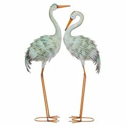 Best reviews of β¨ Grayson Lane 41-in H x 7-in W Metal Blue Flamingo Garden Statue - Set of 2 π§¨