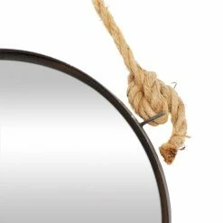 Buy 🎉 Grayson Lane 35.5-in x 24.10-in Round Brown Wall Mirror 🎁 -GRAYSON LANE Sales 2022 330945266 AlternateImage3 l